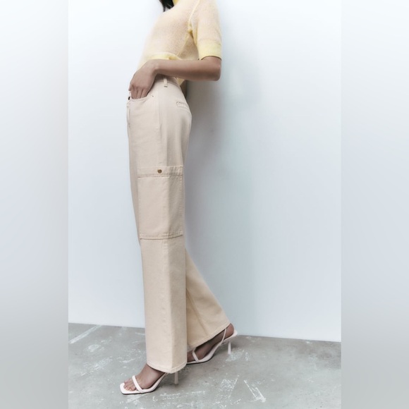 Zara Straight Cargo Jean Z1975 Size 14 New with tags - Picture 4 of 16